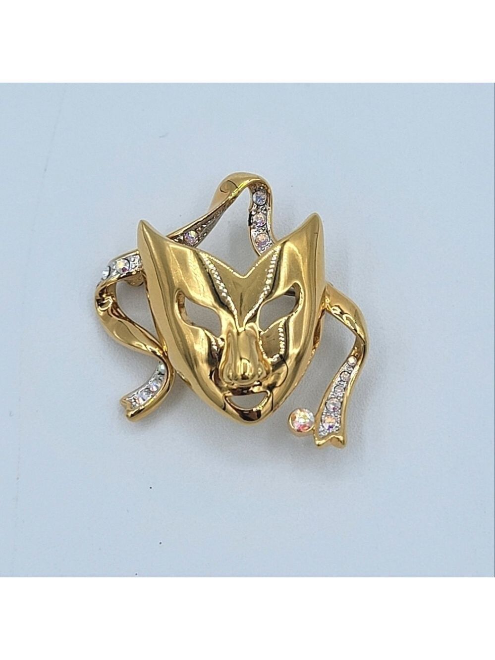 Butler Gold Tone Drama Brooch #1987